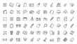 Office stationery - minimal thin line web icon set. Outline icons collection