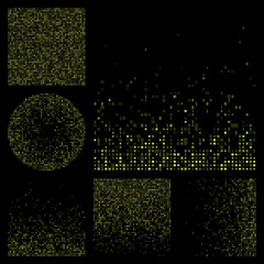 Abstract Matrix background. Lime color theme backgrounds. Gradient geometric patterns. Trendy vector illustration.