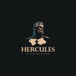 Hercules Heracles , Muscular Myth Greek Warrior Logo design