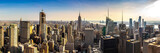 Fototapeta Nowy Jork - Aerial view of Manhattan at sunset