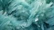Elegant peppermint-verdigris feathers. Contemporary trendy abstract colourful banner, wallpaper, illustration, web. AI image