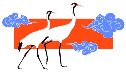 illustration of a flamingo / stork