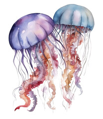 Poster - Jellyfish watercolor png