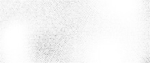 Radial Halftone Dots. Spotted And Dotted Stains Gradient Background. Concentric Comic Texture With Fading Effect. Black And White Rough Gritty Wallpaper. Grunge Monochrome Geometric Backdrop. Vector