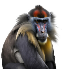 Wall Mural - mandrill isolated isolated