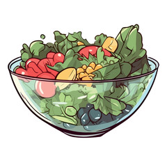 Sticker - Fresh organic tomato salad, a healthy meal