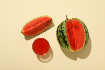 Wall Mural - Concept of fresh and juicy food - Watermelon