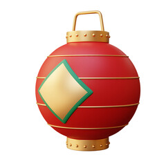 Wall Mural - 3D Red Traditional Lantern