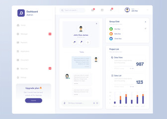 Wall Mural - infographic dashboard. ui design with graphs, charts and diagrams. web interface template for busine
