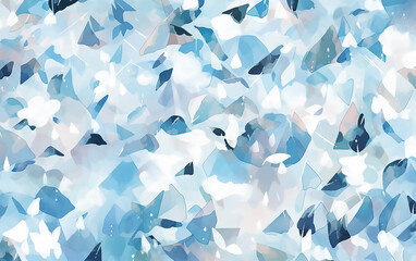Wall Mural - Blue abstract icy background. Generative AI technology.