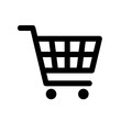 © infinity - Shopping cart line art icon for apps and websites. trolley linear flat black & white symbol png file. editable vector illustration