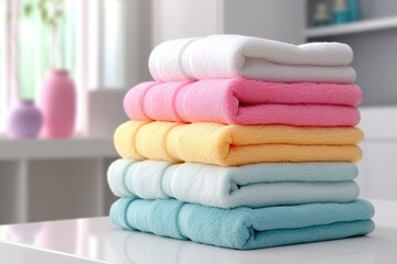 Stack of bath towels