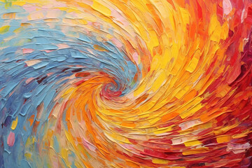 Poster - Colorful abstract oil painting art background. 