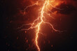Leinwandbild Motiv Flash of lightning on dark background. 