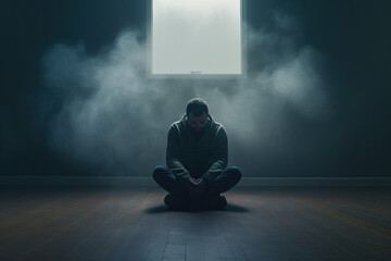 Depression ,bipolar anxiety ,Mental Illness concept ,Generative AI