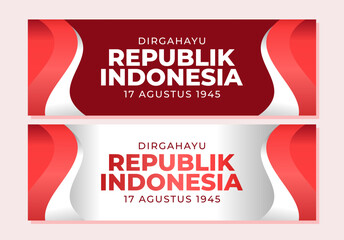 Wall Mural - Indonesia independence day banner template