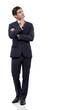 © Harsh Shrikant/peopleimages.com - Thinking, idea and solution with business man on transparent background for news, confused and decision. Choice, planning and doubt with employee isolated on png for question, strategy and wondering