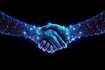 Business handshake. Created with generative Ai technology.