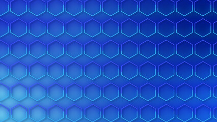 Wall Mural - luxury abstract geometric futuristic hexagon background loop. Trendy sci-fi neon-colored bg for cyberspace, films, screensaver, wallpaper. Seamless clean and glossy technology bg.