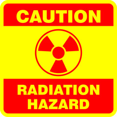 Caution, Radiation Hazard, logo and icon vector