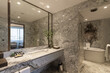 Interior photography, modern hotel room, in modern style, Interior architecture on the example of a bathroom