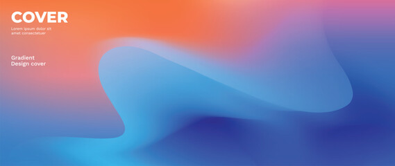 Wall Mural - website page gradient background vector. modern digital wallpaper with vibrant color, fluid gradient
