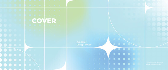 Wall Mural - abstract gradient background vector. modern digital wallpaper with pastel color, geometric shapes, s