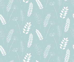  Seamless floral pattern with twigs