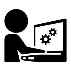 person with a laptop