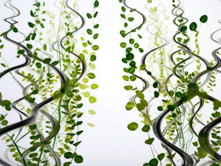 Wall Mural - A captivating photograph illustrating the seamless integration of biology and nature, highlighting the Generative AI.