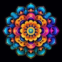 Canvas Print - colors of the chakras. generative ai