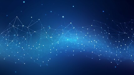 Abstract blue background. Network connection structure. Grid is made by Generative AI.
