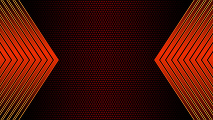 red modern gaming background with triangular shape and empty space in the middle