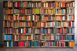 © Creative Clicks - Bookshelf with many books in a public and modern library. Generative AI
