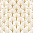 © i_fleurs - seamless pattern art deco with golden fan shape and line, png with transparent background.