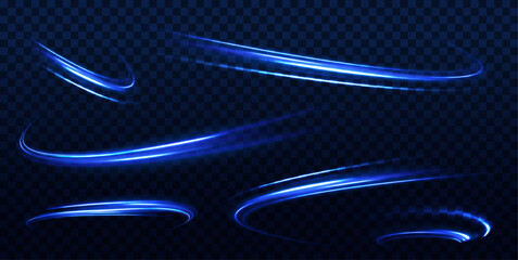 blue light trail, wave speed, trace line twirl. abstract light lines of movement and speed with whit