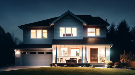 Smart home  management homes with solar panels Ggenerative AI.