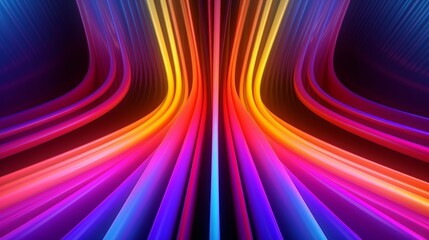 Poster - Abstract backgrounds with colorful spectrum. Modern wallpaper with neon rays and glowing lines. Generative AI