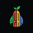 fruit pear full color logo for your design needs