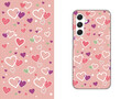 Print, Mobile phone cover design. Template smartphone case vector pattern, Heart pattern