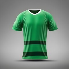 Green and black football shirt jersey mock up concept