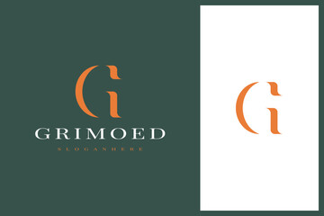 elegant simple minimal luxury serif font alphabet letter G logo design