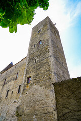 Wall Mural - Keep of the medieval castle of Nemours in the town of the same name in the Loing valley south of Fontainebleau in the French department of Seine et Marne in Paris region