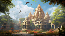 Hindu Temple Design, Hindu Temple, Generated AI
