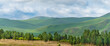 the Mongolian meadow.  panoramic view of the Mongolian grassland.