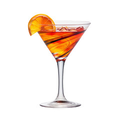 Wall Mural - front view of Radiant Sunset Delight cocktail drink isolated on transparent background