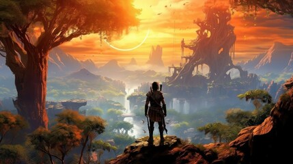 Canvas Print - Beautiful Game Environment Art