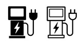 Fototapeta  - ikona ładowania pojazdów elektrycznych