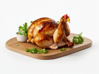 Tempting of Succulent Roast Chicken Pictures, Generative AI