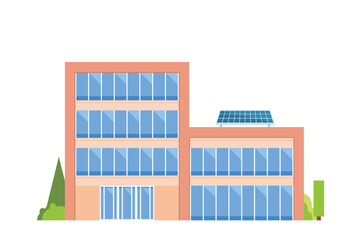 Vector element of office buildings for city illustration flat design style.